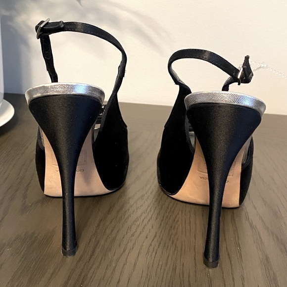 💕 DSQUARED2 Gemstone Crystals Embellished Black Italy Stiletto High Heels Sz 7 - Picture 15 of 16